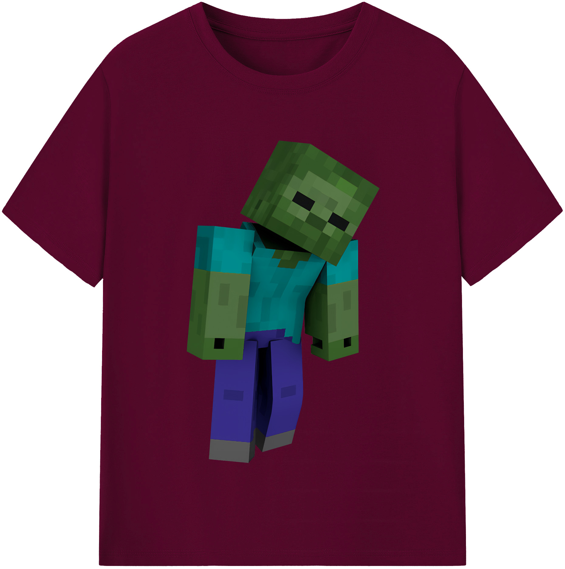（画像用） マインクラフト ブロックの世界 Minecraft MC Block world レディースカジュアルプリントTシャツ（綿100％）